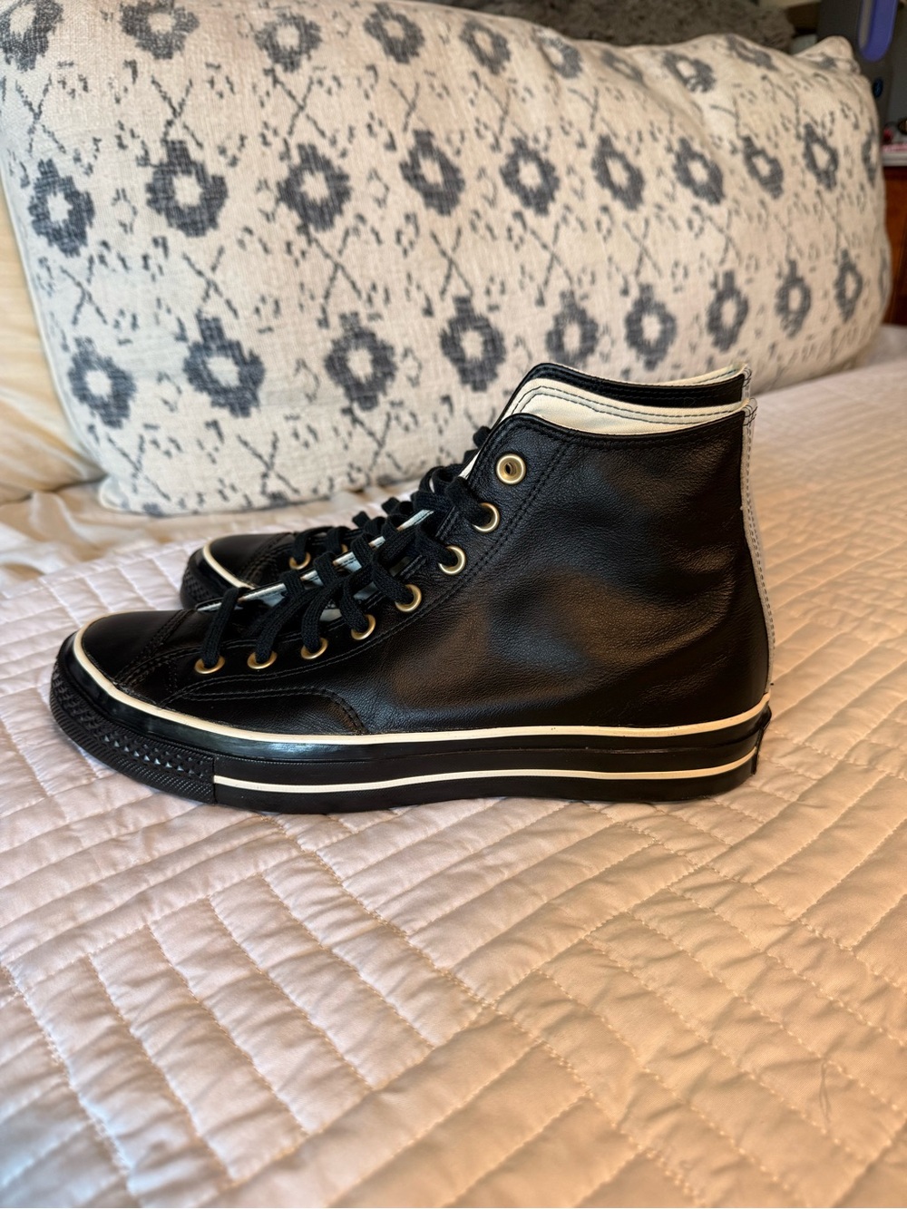 Converse Black High-Top Sneakers with White Trim